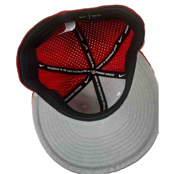 Douglas Nike Fitted Baseball Cap Red White & Blue EV Font w Texas Flag Patch Hat - Picture 5 of 6